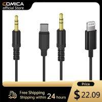 Comica CVM-D-SPX 3.5mm TRS-USB C Audio Output Cable 3.5mmTRS-Lightning Audio Adapter For Wireless Mic WS50 BoomX-D BoomX-U