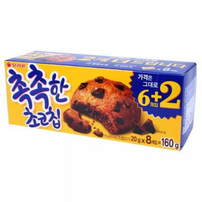 ขนมคุกกี้ช็อกโกแลตชิป orion chok chok choco chip cookies 160g 촉촉한 초코칩 ขนมเกาหลี