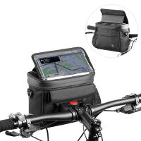 2023❅ Waterproof Bike Front Frame Bag Touch Screen Mtb Bicycle Phone Holder EVA Handlebar Bags Cycling Front Storage Bag