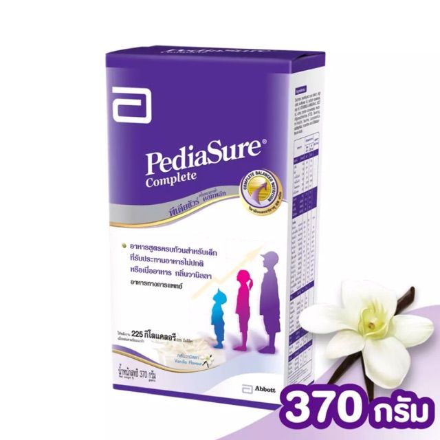 pediasure-พีเดียชัวร์-คอมพลีท-กลิ่นวานิลลา-370-กรัม-แบ่งขาย-เป็นซอง