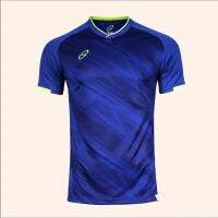 EGO SPORT EG5136 เสื้อคอวีไหล่สโลปแขนสั้น สีน้ำเงิน(99.95% Anti-Bacteria)