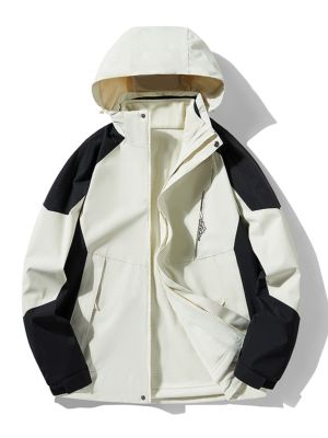 Cut Decathlon เสื้อสกีใส่ได้ทั้งชายและหญิง,เสื้อสามแบบมีกันน้ำสามารถลอกได้เสื้อโค้ทกันลมเสื้อแจ็คเก็ตกีฬากลางแจ้ง