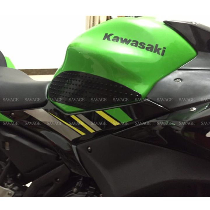 แผ่นสติกเกอร์ถังเชื้อเพลิงรถมอเตอร์ไซค์สำหรับ-kawasaki-ninja-650-2017-2020ป้องกันที่ยึดเข่าแก๊สด้านกันลื่น