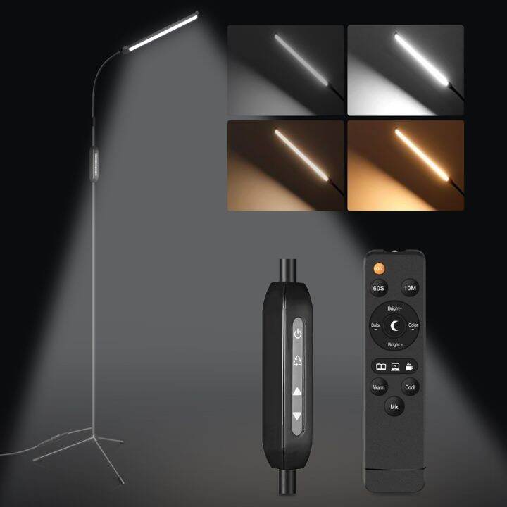Led Floor Lamp with Remote for Eyelash Extensions Craft Task Lamps