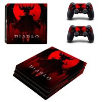 เกม Diablo IV PS4 Pro ฝาปิดรูปลอกสติ๊กเกอร์สกินสำหรับคอนโซลและตัวควบคุม PlayStation 4 PS4 Pro ไวนิลสกิน