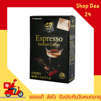 G7 Espresso Instant Coffee จีเซเว่น เอสเปรสโซ่ กาแฟสำเร็จรูป กาแฟเวียดนาม 2.5 กรัม x 15 ซอง