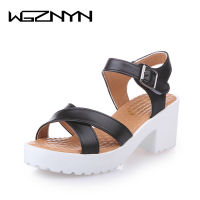 WGZNYN 2020 Summer Women Heel Sandals Shoes Women Wedges Platform Sandalias High Heels Strap Pumps Sandals Plus Size 35-44