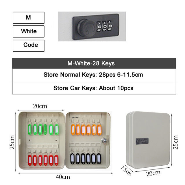 แม่กุญแจล็อกแบบผสมกล่องเก็บของ20-28-36กุญแจหลายคีย์การจัดประเภทกล่องนิรภัยสำหรับสำนักงานบ้านโรงงานร้านค้า