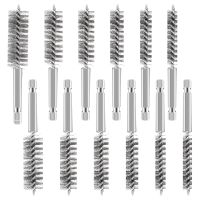 12 Pcs Stainless Steel Bore Brush Twisted Wire Drill Brush for Power Drill Impact Driver