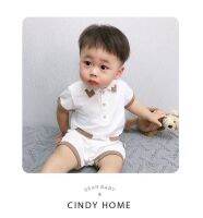 [Ready Stock]0-18 Monthes Newborn Baby Boys Romper British Gentlemans Romper Jumpsuit Style Clothing