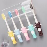 Set 4 Bàn Chải Đánh Răng Hình Thú Cho Bé Cái Siêu Mềm Kèm Túi Zip
