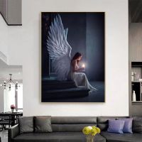 Angel Girl Pray ภาพวาด Art ภาพวาดผ้าใบโปสเตอร์พิมพ์ภาพผนังศิลปะตกแต่งห้องนั่งเล่นตกแต่งบ้านภาพวาดยอดนิยม Artwork