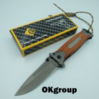 OKgroup CM008-Red Folding knife 5CR13Mov มีดพับพกพา มีดพกเดินป่า มีดสวยงาม มีดพกสวยๆ มีดแคมป์ปิ้ง มีดมัลติฟังก์ชั่น 21.50cm