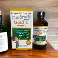 ကလေးရေဗီတာမင်ဒိန်ခဲ California Gold Nutrition, Childrens Liquid Gold Vitamin C เกรด USP รสทาร์ตส้ม ขนาด 4 ออนซ์ (118 มล.) โกล-ชี วิตามินชีชนิกน้ำสำหรับเด็ก 118ml