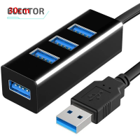 Elector USB HUB Multi USB Splitter HUB ใช้อะแดปเตอร์ไฟ4พอร์ตขยายหลาย