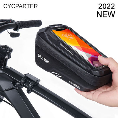 WILD MAN Bicycle Bag Frame Front Top Tube Cycling Bag Waterproof Phone Case Motorcycle Bag MTB Pack Holder Bicycle Accessories