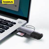 Baseus USB Type-C เพื่อการ์ดความจำเครื่องอ่านการ์ดพร้อมไฟแสดงสถานะ USB3.0เหมาะสำหรับกล้องแท็บเล็ตความจุ2TB สามารถอ่านได้สำหรับ S21 Samsung Windows Linux