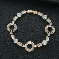 Trendy Luxury Baguette CZ Stackable Bangle Cuff For Women Wedding Full Cubic Zircon Dubai Bracelet Party Jewelry S0453