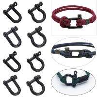 ANNA 4 รูปแบบ ขั้วต่อสกรู หัวเข็มขัด Solid Carabiner พวงกุญแจ D Bow Staples ตะขอพวงกุญแจ