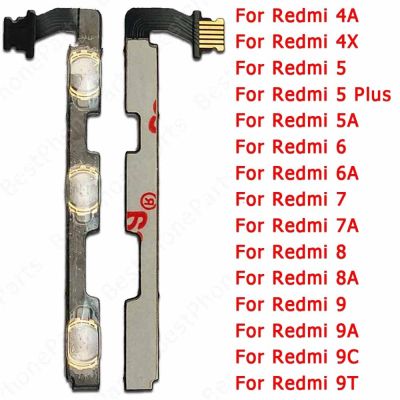 สำหรับ Redmi 5 Plus 5A 6 6A 7 7A 8 8A 9 9A 9C 9T 4A ปริมาณอะไหล่กุญแจสายซ่อมแซมแบบยืดหยุ่นปุ่มเปิดปิด4X