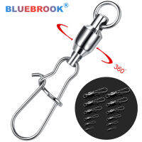 10 ชิ้น/ล็อตสแตนเลสตกปลาหมุน INTERLOCK Rolling กับ Hooked แบริ่ง Fishhook Lure Tackle อุปกรณ์เสริม-hexinge