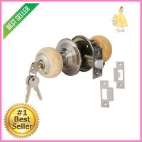 ลูกบิดทั่วไป หัวจัน HAFELE 489.93.610 สีหินอ่อนเหลือง/สเตนเลสKEYED ENTRY DOOR KNOB HAFELE 489.93.610 ROUND HEAD YELLOW MARBLE/STAINLESS STEEL **คุณภาพดี**