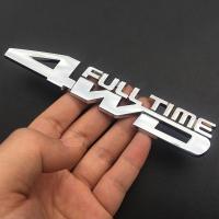 Silver 4WD Full Time Car Modified Metal Body Sticker Exterior Rear Trunk Emblem Automotive Badge Decoration for Volkswagen Chevrolet Jeep Honda Lexus Subaru Peugeot Citroen