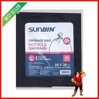 ถุงขยะหนา SUNBIN 28X36 นิ้ว 10 ใบ สีดำTHICK GARBAGE BAGS SUNBIN 28X36IN BLACK 10PCS **สินค้าแนะนำ**