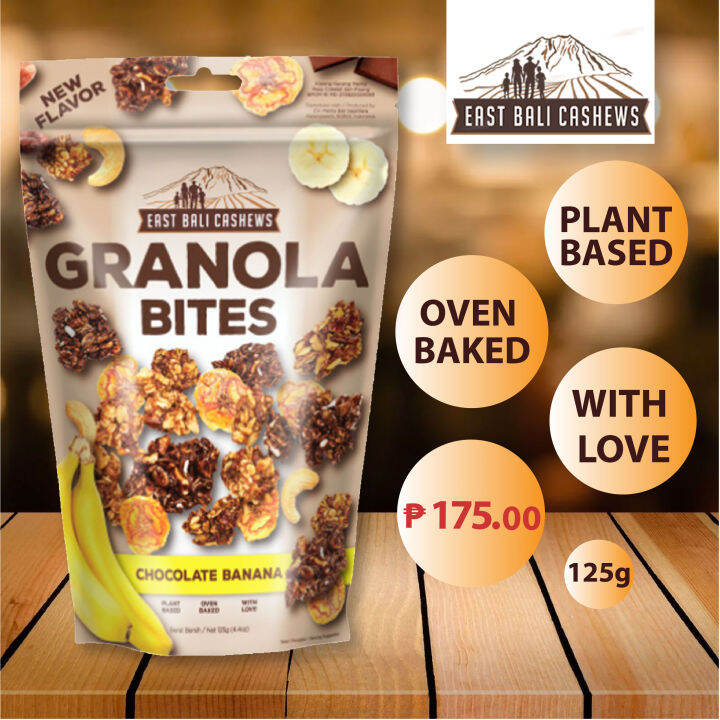 East Bali Cashews Granola Bites Chocolate Banana 125g Lazada PH