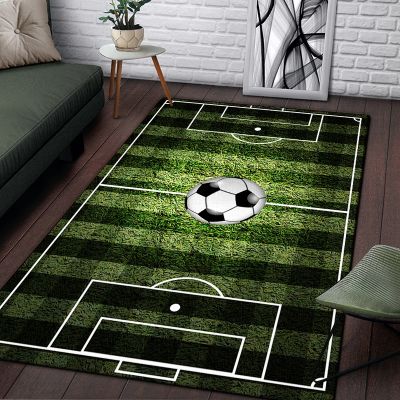 3d Soccer Football Sports Silhouette Pattern Decorative Square Rug Modern House Floor Matte Bedroom Carpet Poster Mat Fans Gift