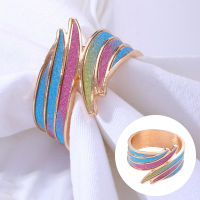 Dinner Table Decoration Metal Napkin Rings For Wedding Wings Napkin Ring Napkin Ring Shiny Napkin Buckle