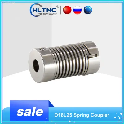 High Quality LP D16L25 Spring Coupling Encoder Screw Rod Step-servo Motor Large Torque Elasticity Coupler for CNC
