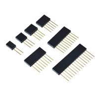 [ASLDM] 100Pcs 2.54Mm Single Row Female Long Pins 11Mm Breakaway PCB Board Pin Header Socket Connector 1x 4/6/8/10Pin สำหรับ Arduino