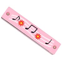 Wooden Harmonica for Children Toys Musical Instruments 16 Holes Double-Row Blow Cartoon Woodwind Mouth Harmonica