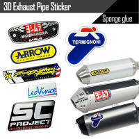 3D รถจักรยานยนต์ท่อไอเสีย Decal อุปกรณ์เสริมสติกเกอร์อลูมิเนียมสำหรับ YAMAHA Yoshimura SC Two Brothers Arrow Akrapovic Termignoni AR