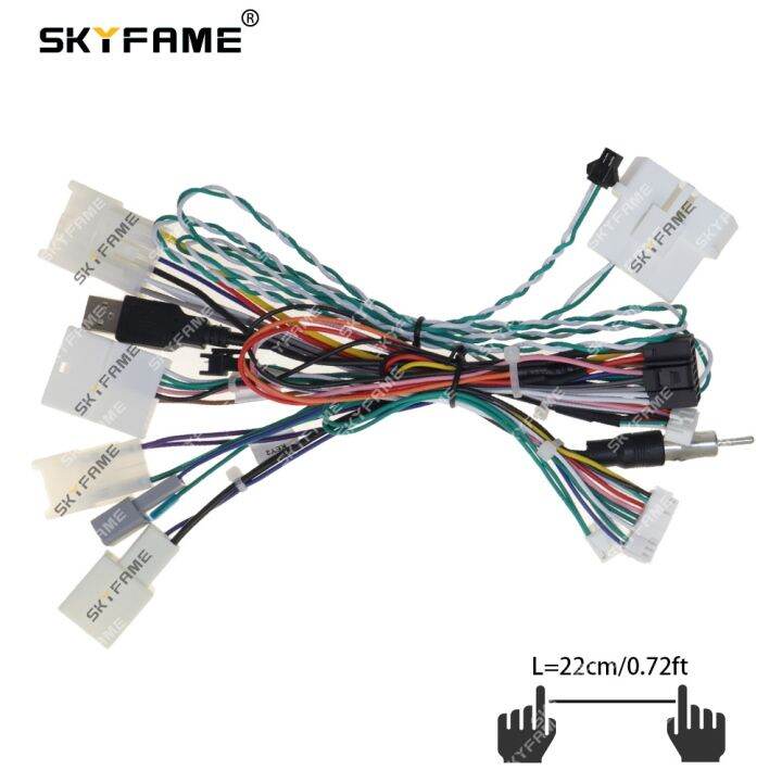 skyfame-car-16pin-wiring-harness-adapter-canbus-box-decoder-for-alphard-20-android-radio-power-cable