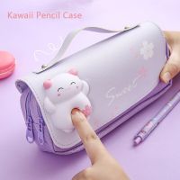 Kawaii Large Pencil Case Canvas Pencil Bag Stationery Storage Bags Cute Pencil Bag Girl Gift School Supplies School Stationery