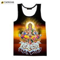 Sando เสื้อยืดกล้าม Sando สำหรับผู้ชายแฟชั่นฤดูร้อน,เสื้อกล้ามผู้ชาย Hindu God Vishnu เสื้อกล้ามแขนกุดเสื้อยืดพิมพ์ลายดิจิตอลเสื้อฮาราจูกุเสื้อ3D พิมพ์ลายโอเวอร์ไซส์