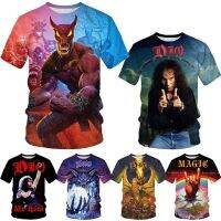 2023ใหม่แฟชั่นฤดูร้อนโลหะ Rock Band Dio (Ronnie James Dio) 3D พิมพ์ผู้ชาย Casual Cool เสื้อยืดเพลงเพื่อน Hip Hop ตลกแขนสั้น