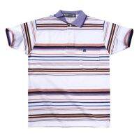 เสื้อโปโลแขนสั้นผู้ชายมีกระเป๋า Maximo Dente คอปก ลายริ้ว คลาสสิค สไตล์ยุโรป สำหรับผู้ใหญ่ รุ่น CV-74-1 เริ่มตั้งแต่Size S-8XL (jumbo)