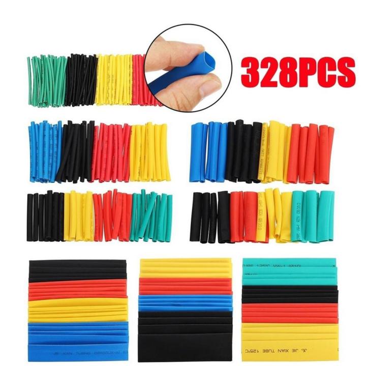 set-wire-cable-sleeving-tubing-insulated-diy-heat-shrink-tube-home-accessories-tools-protective-cover-polyolefin-electronic-adhesives-tape