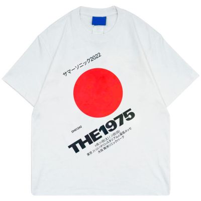 เสื้อยืดผู้ชาย Kaos Band THE1975 เสื้อยืดลําลอง แขนสั้น พิมพ์ลาย Sonic Jappan แฟชั่นฤดูร้อน S-5XL