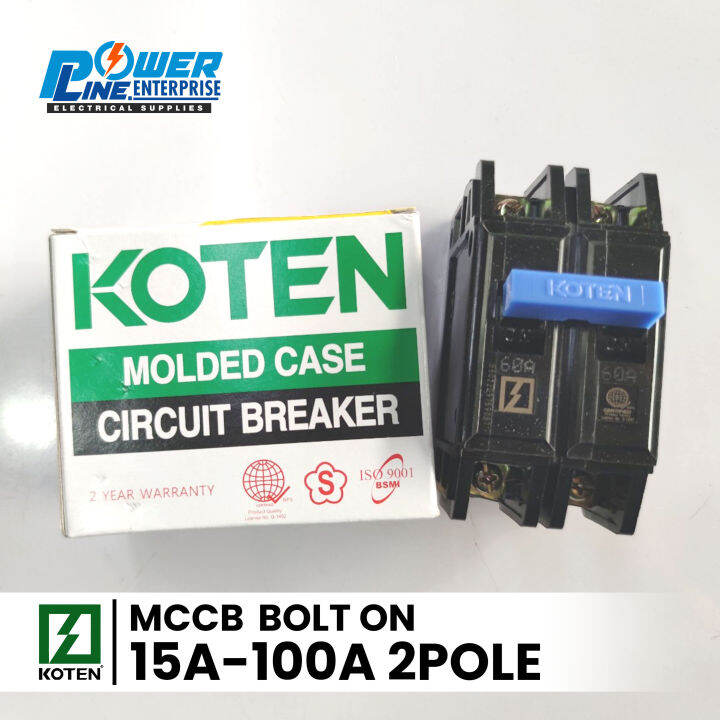 KOTEN CIRCUIT BREAKER Bolt on type 15A100A 2POLE Lazada PH
