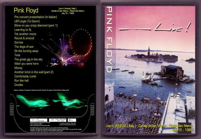 Pink Floyd pazzia e passion live in Venice DVD
