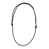 10x Black 1.0MM  2.0MM Leather Cord Sliding Knot Adjustable Long Choker Necklaces for Jewelry Making Findings Fashion Chain Necklaces