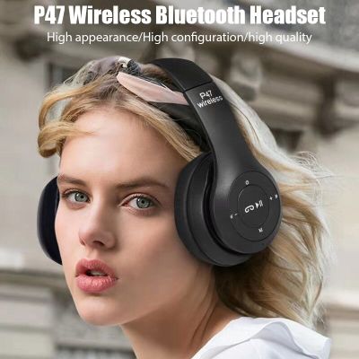 ZZOOI P47 Wireless bluetooth headphone With Mic Noise Cancelling Headsets Stereo Sound Earphones Sports Gaming Headphones Supports PC