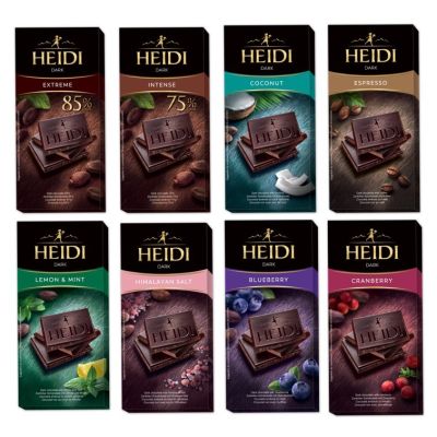 Premium import🔸( x 1) Heidi Dark Chocolate 80 g. ช็อคโกแลตนำเข้า แบรนด์ดังจากสวิสเซอร์แลนด์  EXTREME85% [HD08]