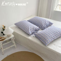 Blue Plaid Pillow Case 100 Cotton Home Pillows Cover Covers Decorative 48cm*74cm Bedding Cases Pillowcase For Bed Pillowcases