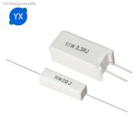 ♧☫ 10PCS 10W Cement Ceramic Resistance Power Resistance 5 0.1 100K 0.01 0.25 10 0.33 0.5 1 2 4.7 5 8 10 15 20 25 30 100R 1K 10KOhm