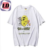 LD  Tshirt  เสื้อยืดถูกๆ เสื้อยืดคอกลม  100% BAPE ทอมและเจอร์รี่ชีสสีเหลืองเสื้อยืดผ้าฝ้ายชายหญิง Universal คอกลมแขนสั้นฤดูร้อน Cool Top เสื้อยืดผ้าฝ้าย